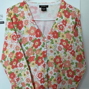 ECU Eddie Women's Long Sleeve Button Down V Neck Cardigan Sz L